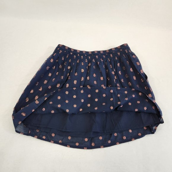 J.CREW Navy Blue Elastic Waist Pull On Skirt Size S Style L9747 97% Cotton NEW! - Picture 6 of 16